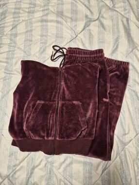 TNA Aritzia Velour Tracksuit Matching Set Size Small
